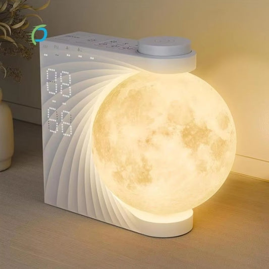 Sunrise Alarm Clock For Bedrooms, Moon Night Light Clock Wake Up Light For Kids Teens,White Noise Sound Machine